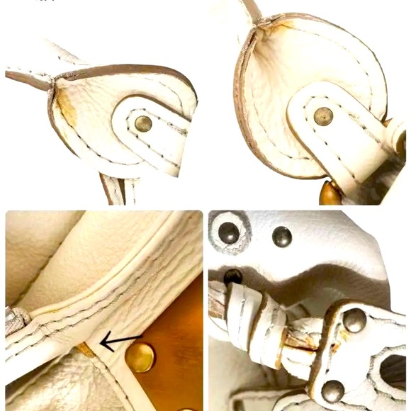 Chloe Tote Boston Bag Shoulder Bag Leather Ivory women's made in Italy 🇮🇹 - Picture 5 of 9